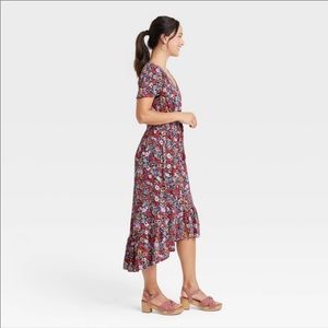 Floral High Low Hem Boho Maxi Midi Dress